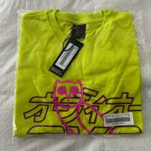 OVO Neon Light Tokyo Short Sleeve Shirt - Lime NWT M
